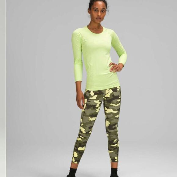 Lululemon Leggings Fast and Free High Rise Crop 23" Camo - Picture 12 of 12